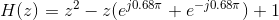 H(2) = 24 – z(e30.687 + e-70.687) + 1