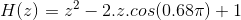 H2) = 22 - 2.z.cos(0.687) + 1