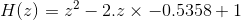 H2) = 22 - 2.2 x -0.5358 +1