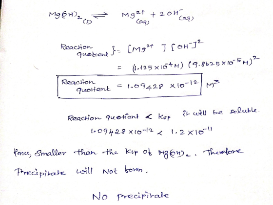MgGH), Mget + 204 052 Cen) Casio Reaction quotione} = (M924 i Soh-J2 (4-125 x16+M) (9.8625x10-5 M)2 Reaction 1.09428 x 10-12